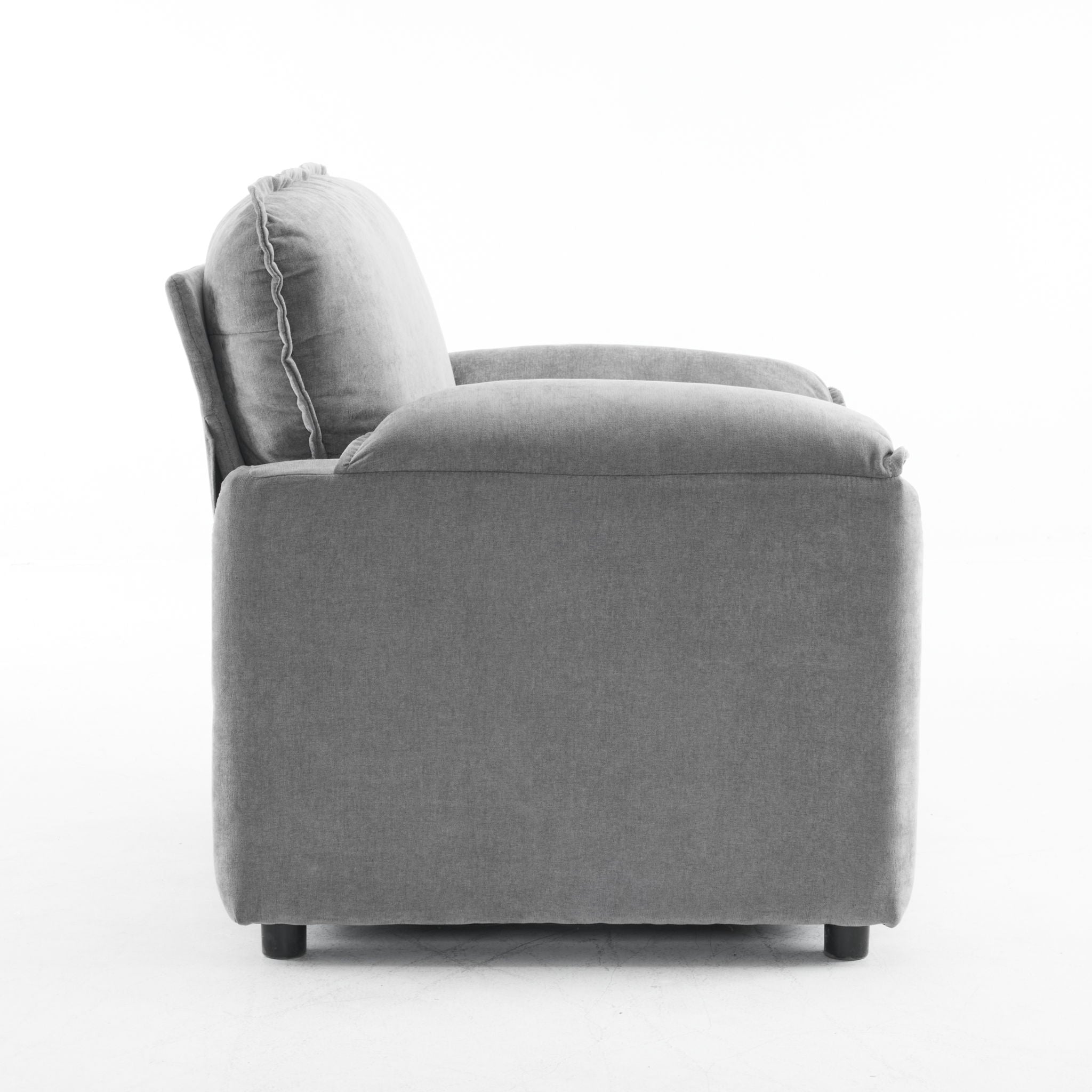 Oversized Reading Armchair With Thick Cushions, High Back Support