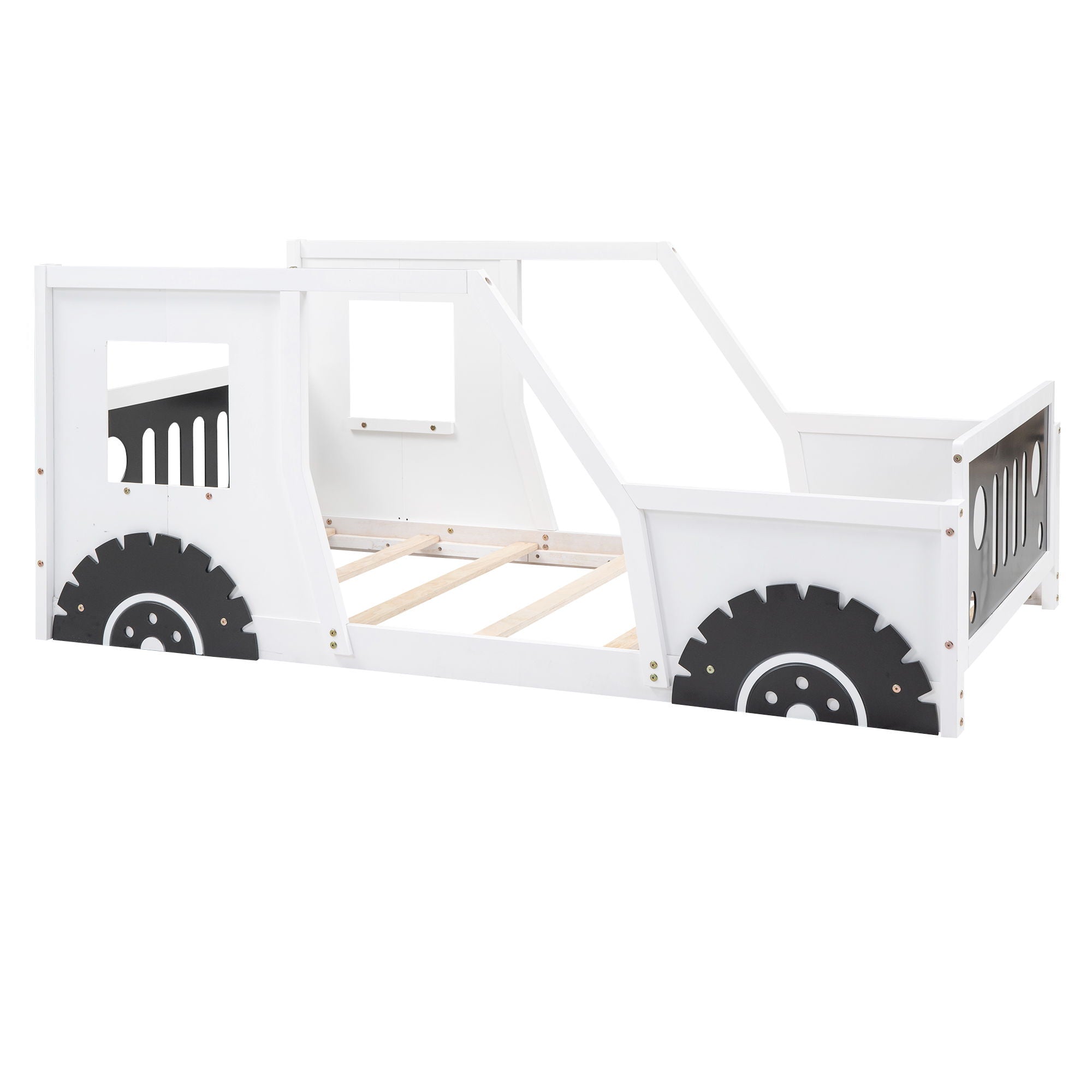Classic Car Shaped Platform Bed With Wheels