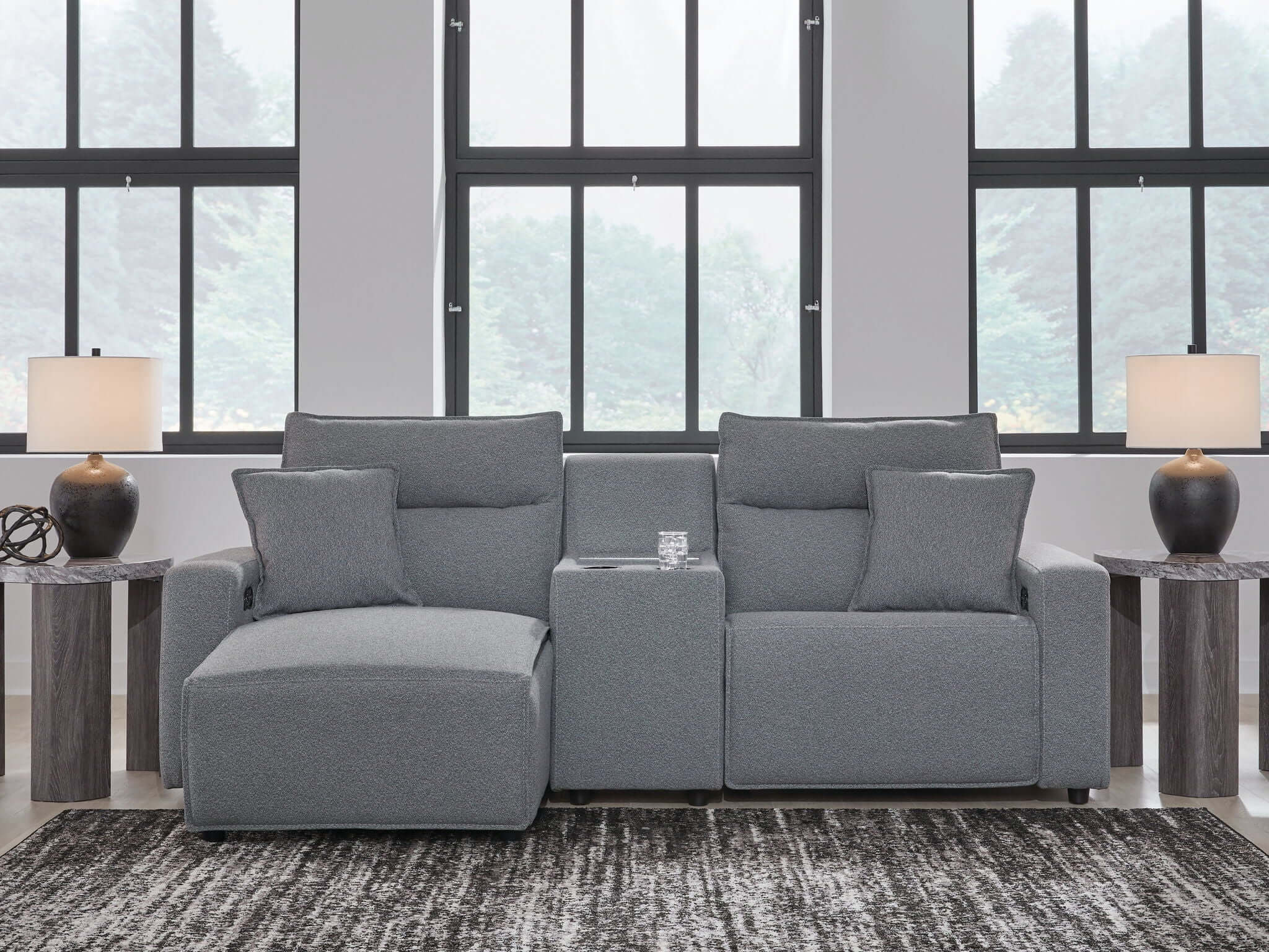 ModMax II - Salt And Pepper - Reclining Sectional
