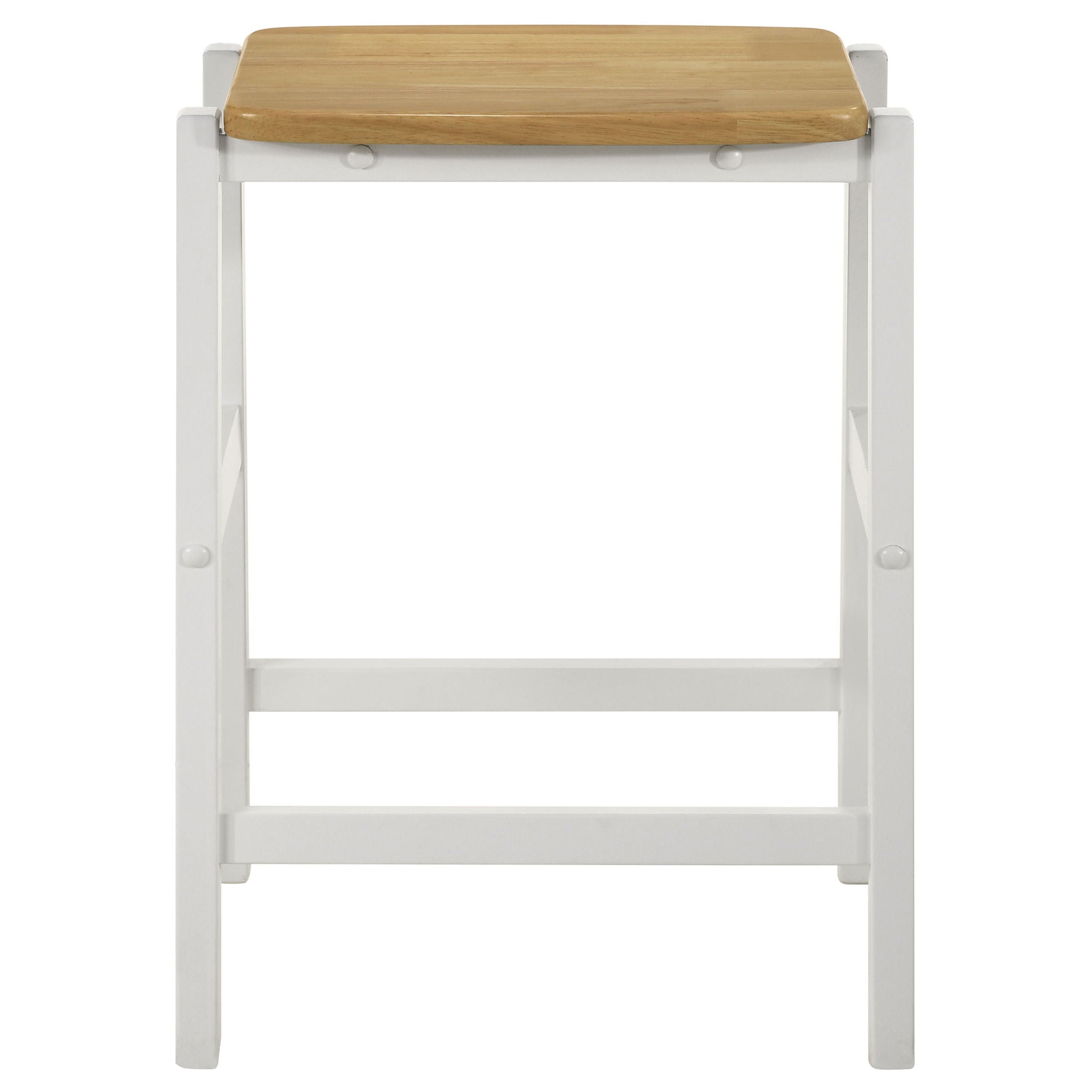 Prager - 3 Piece Kitchen Island Counter Table Set With Overhead Rack And Backless Stools - White