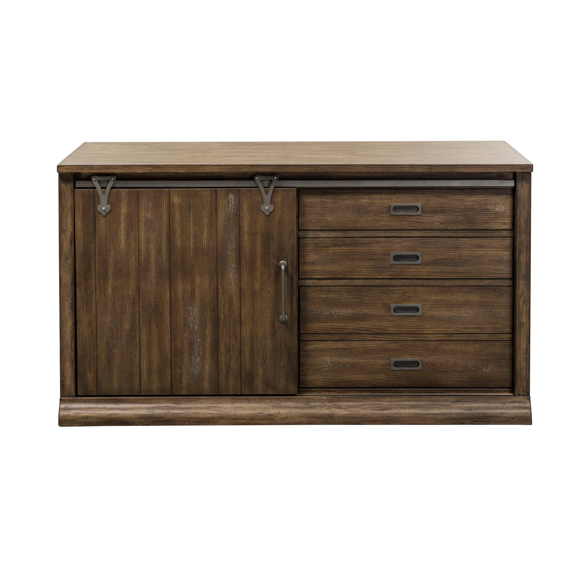 Liberty Furniture Stone Brook - Computer Credenza - Dark Brown | Meri Furniture