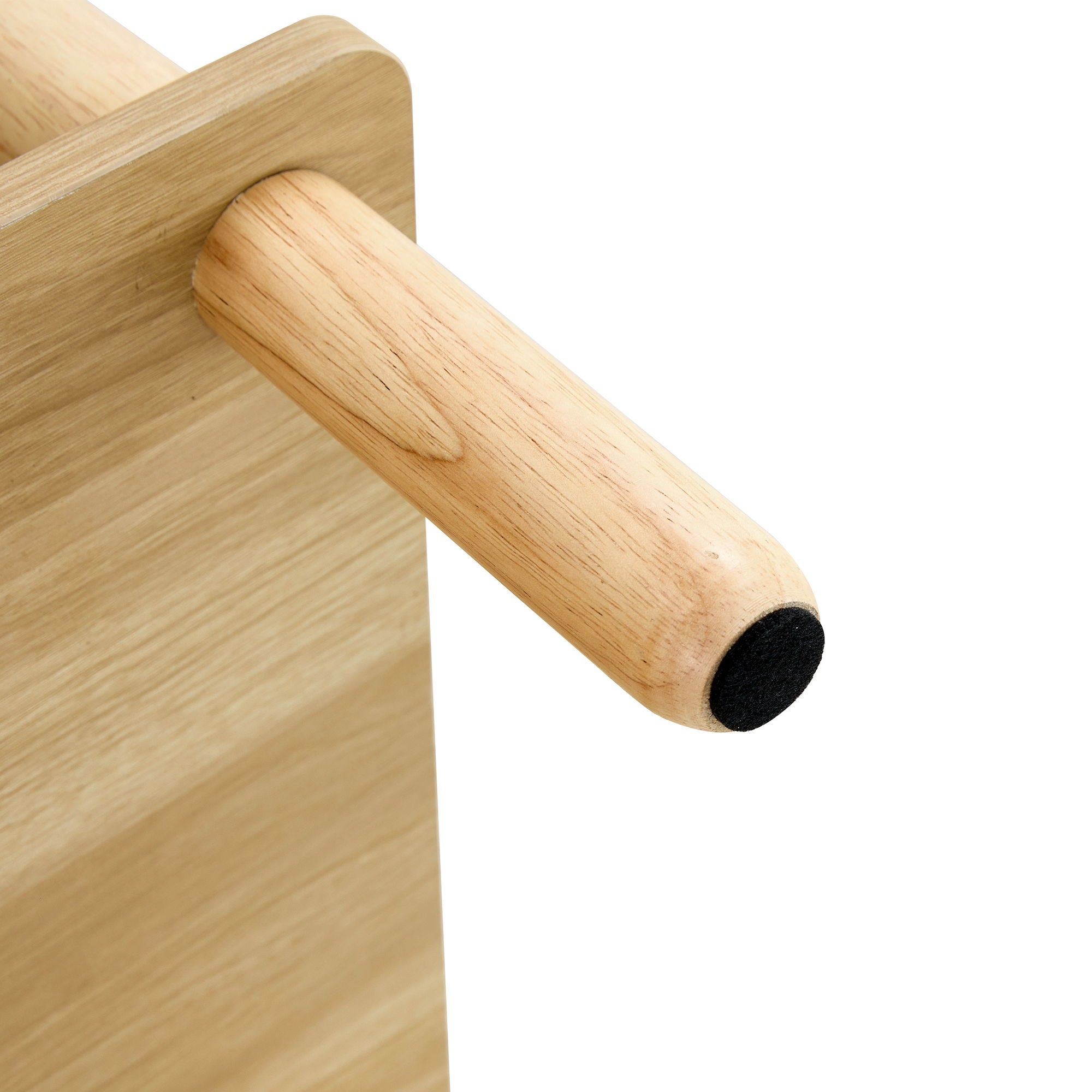 Modern Double Deck TV Cabinet With Open Storage Shelf, Rounded Legs