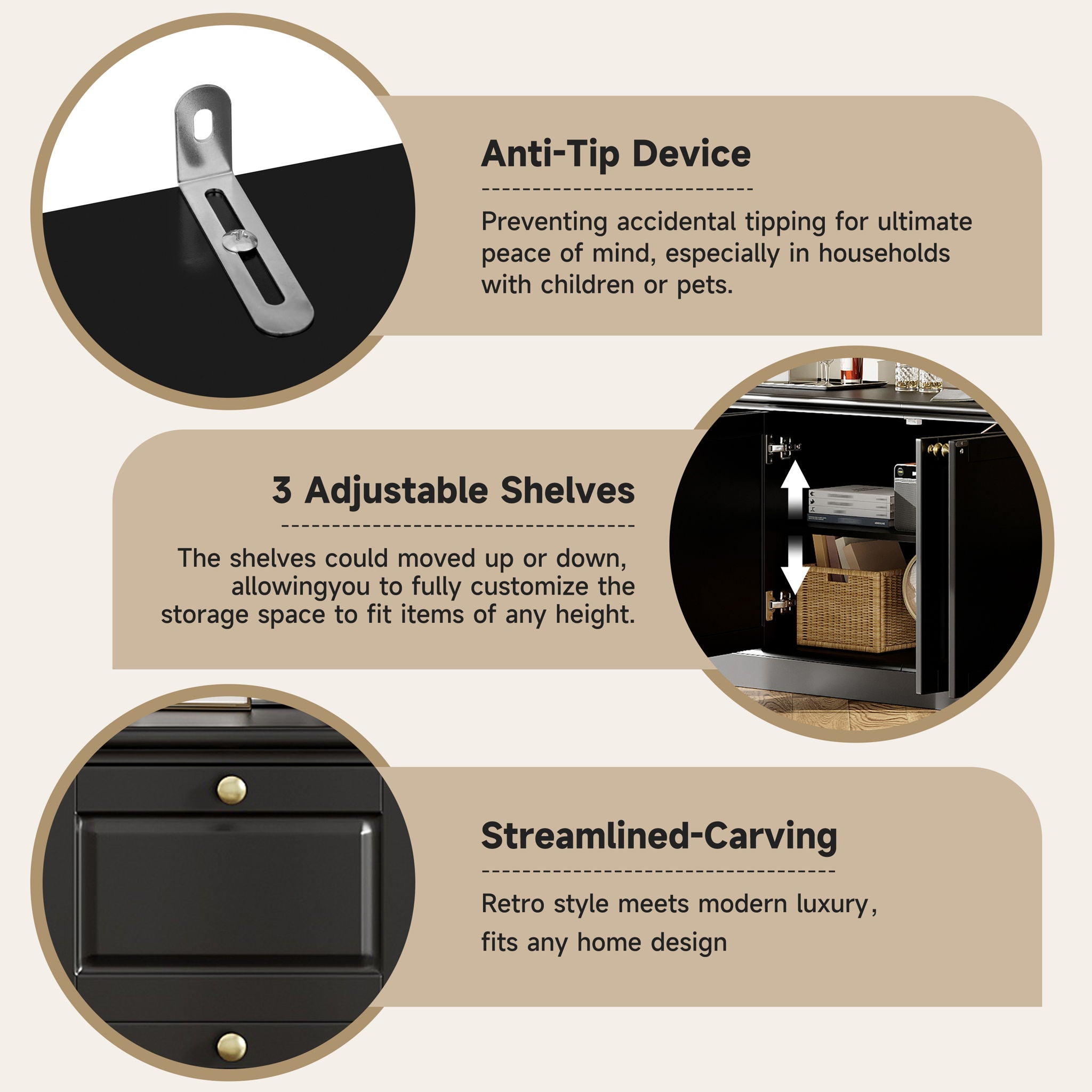 All-In-One TV Stand With Bookcase For TVs Up To 70"