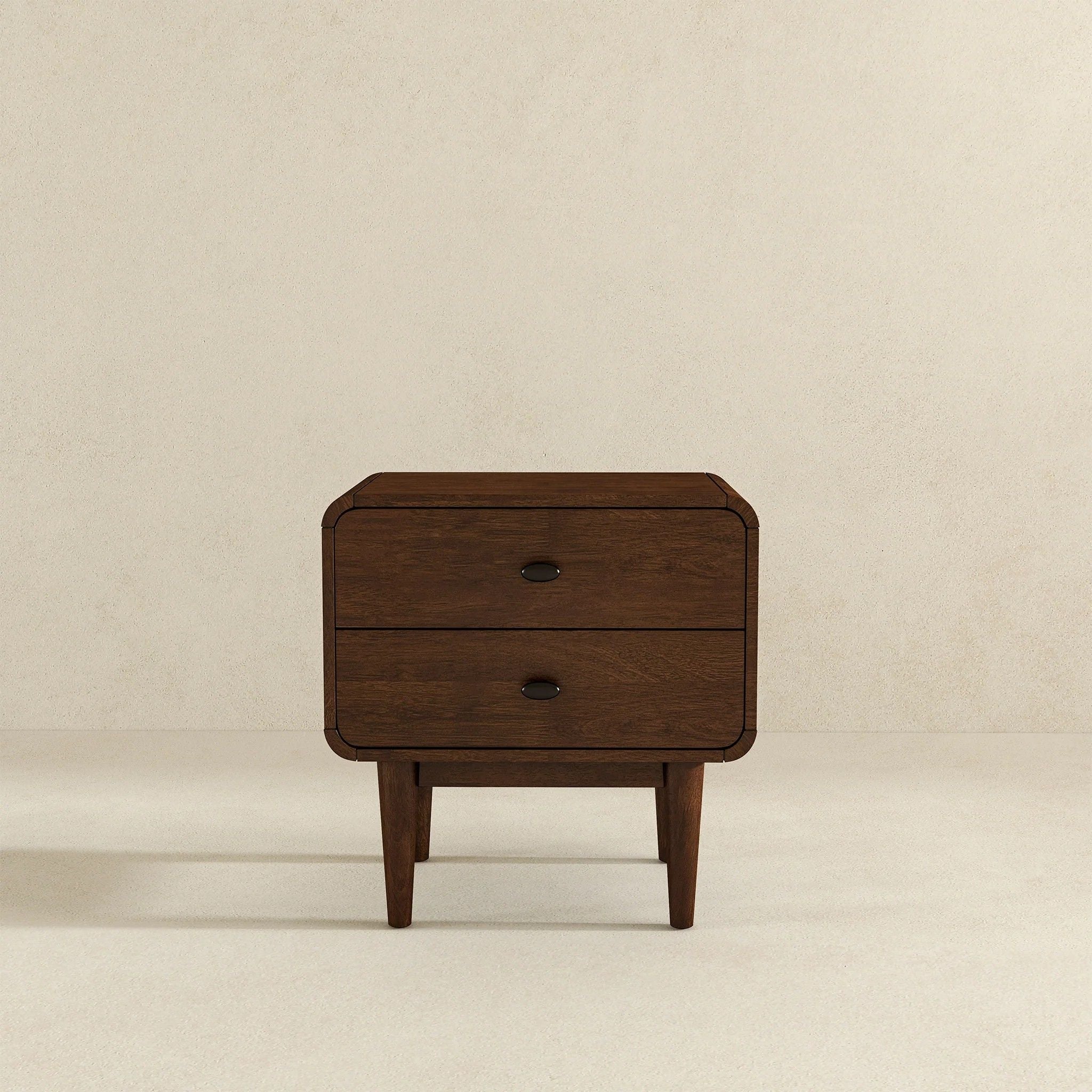 Alexa - Mid-Century Modern Style Night Stand - Brown