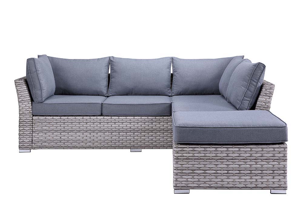 ACME Laurance - Patio Set - Gray Fabric & Gray Finish | Meri Furniture