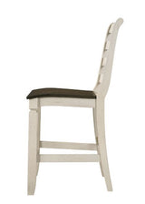 ACME Tasnim - Counter Height Chair (Set of 2) - Oak & Antique White Finish | Meri Furniture