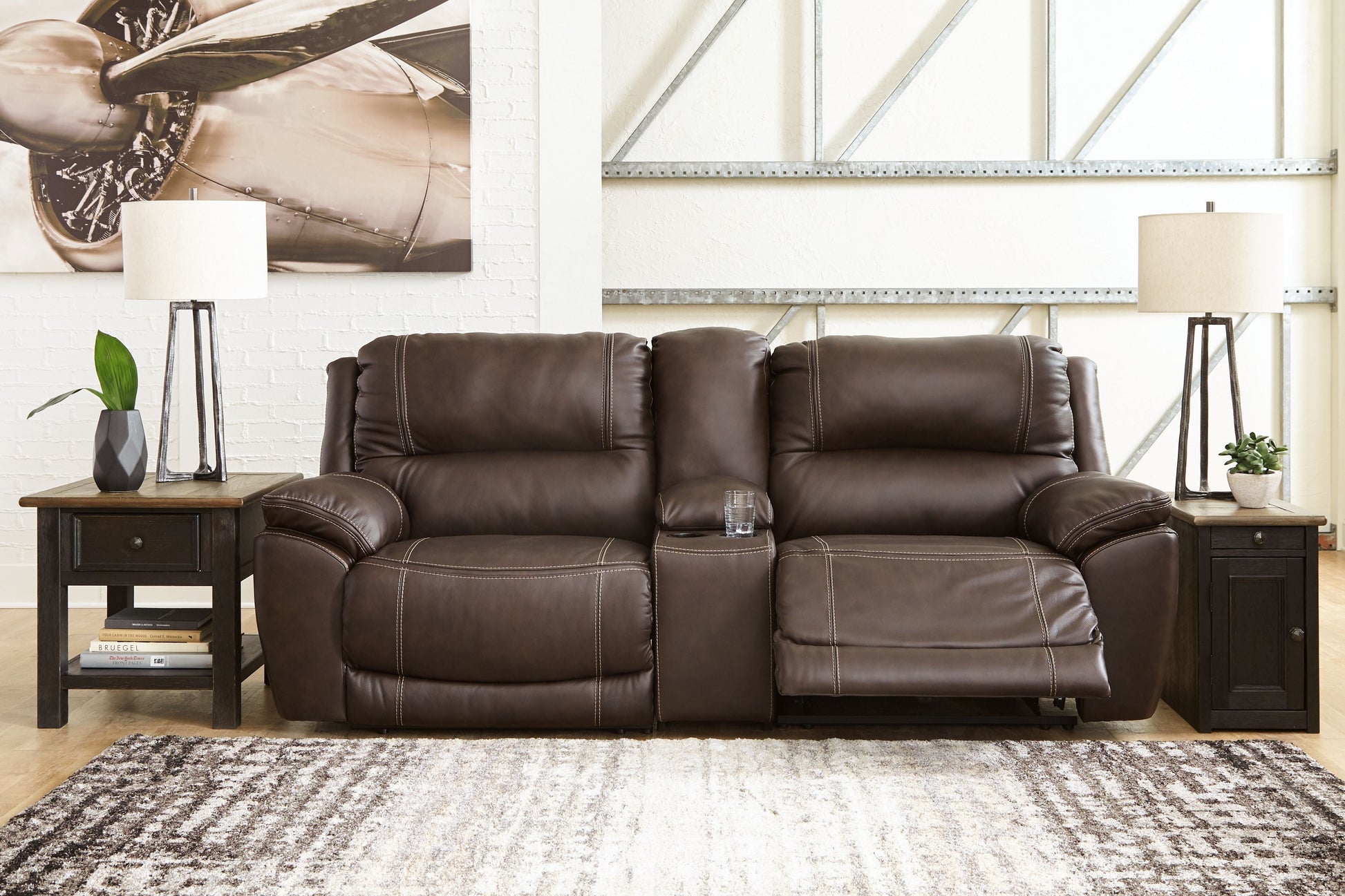 Signature Design by Ashley® Dunleith - Power Reclining Sectional | Meri Furniture