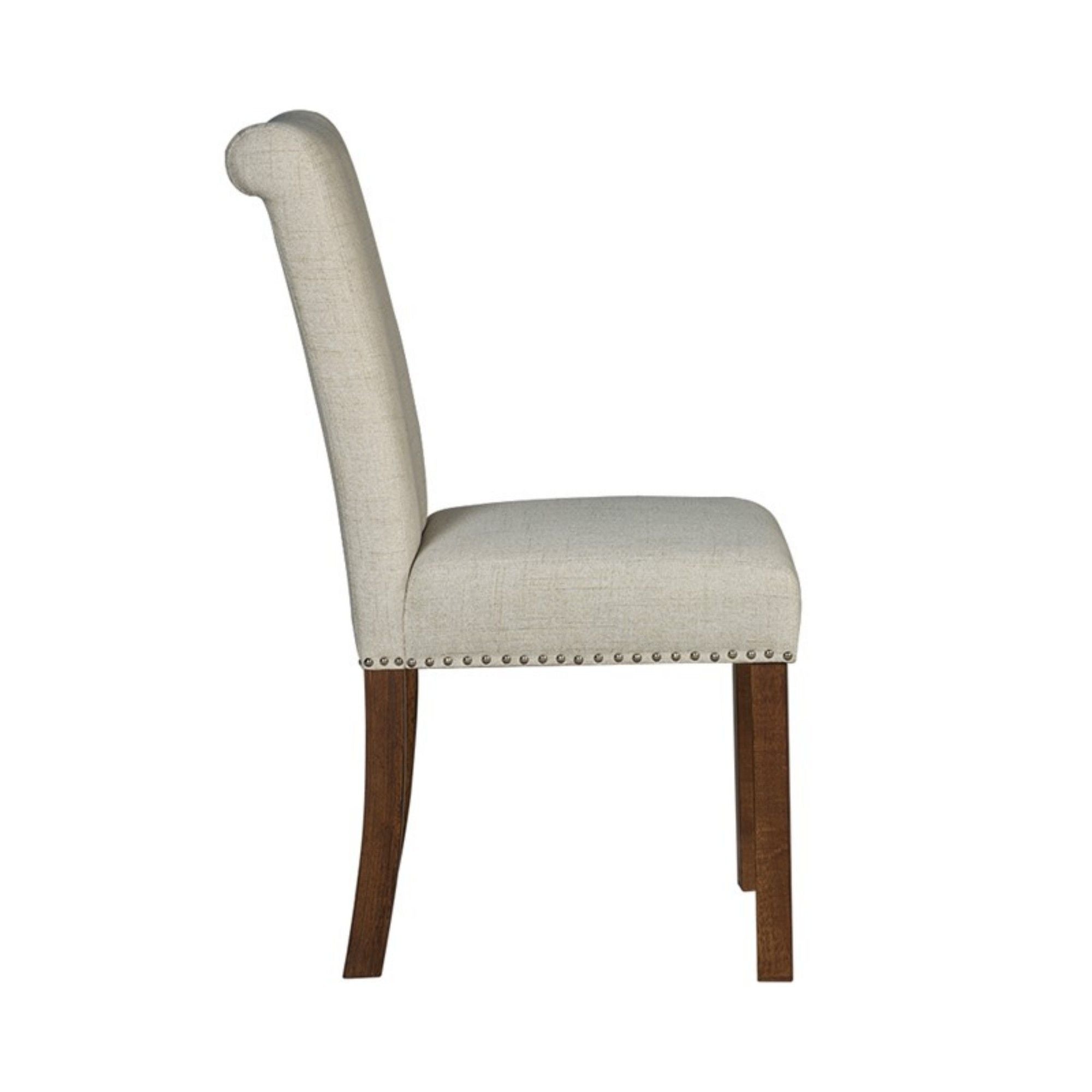Dining Chair With Nailhead Trim (Set of 2) - Beige