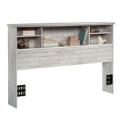 Full/Queen Bookcase Headboard White Plank