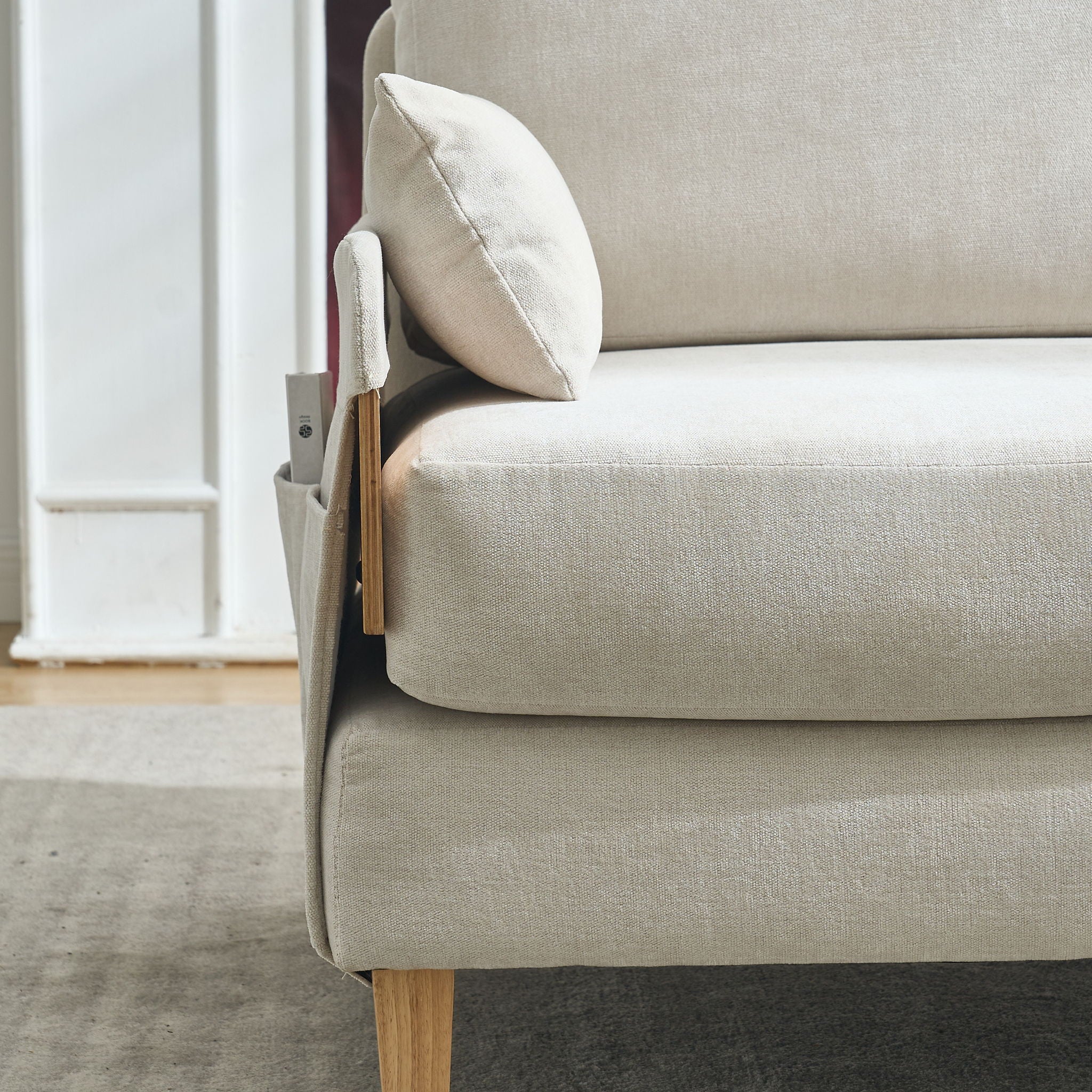 Mid Century Modern Foldable Sofa Bed, 3 In 1 Convertible Sleeper With 3 Pillows