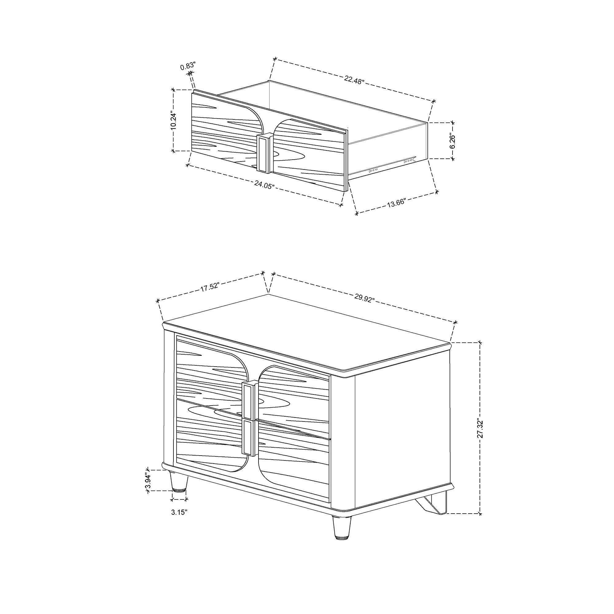 Brenda - Nightstand - Gray