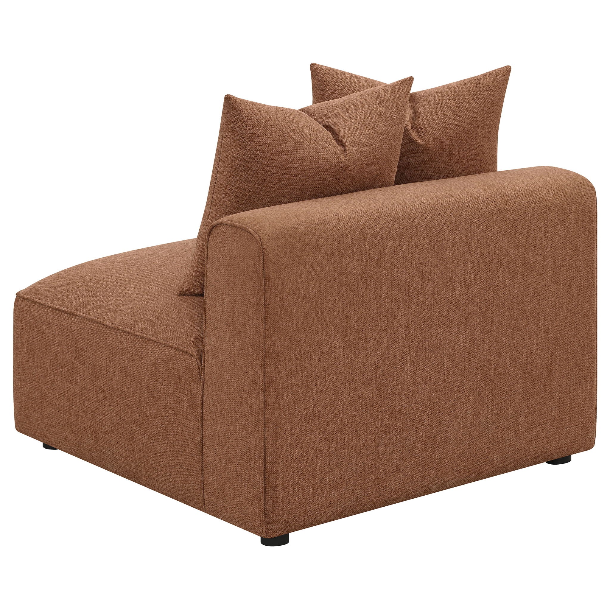 Colleen - Armless Chair With Pillows - Terracotta