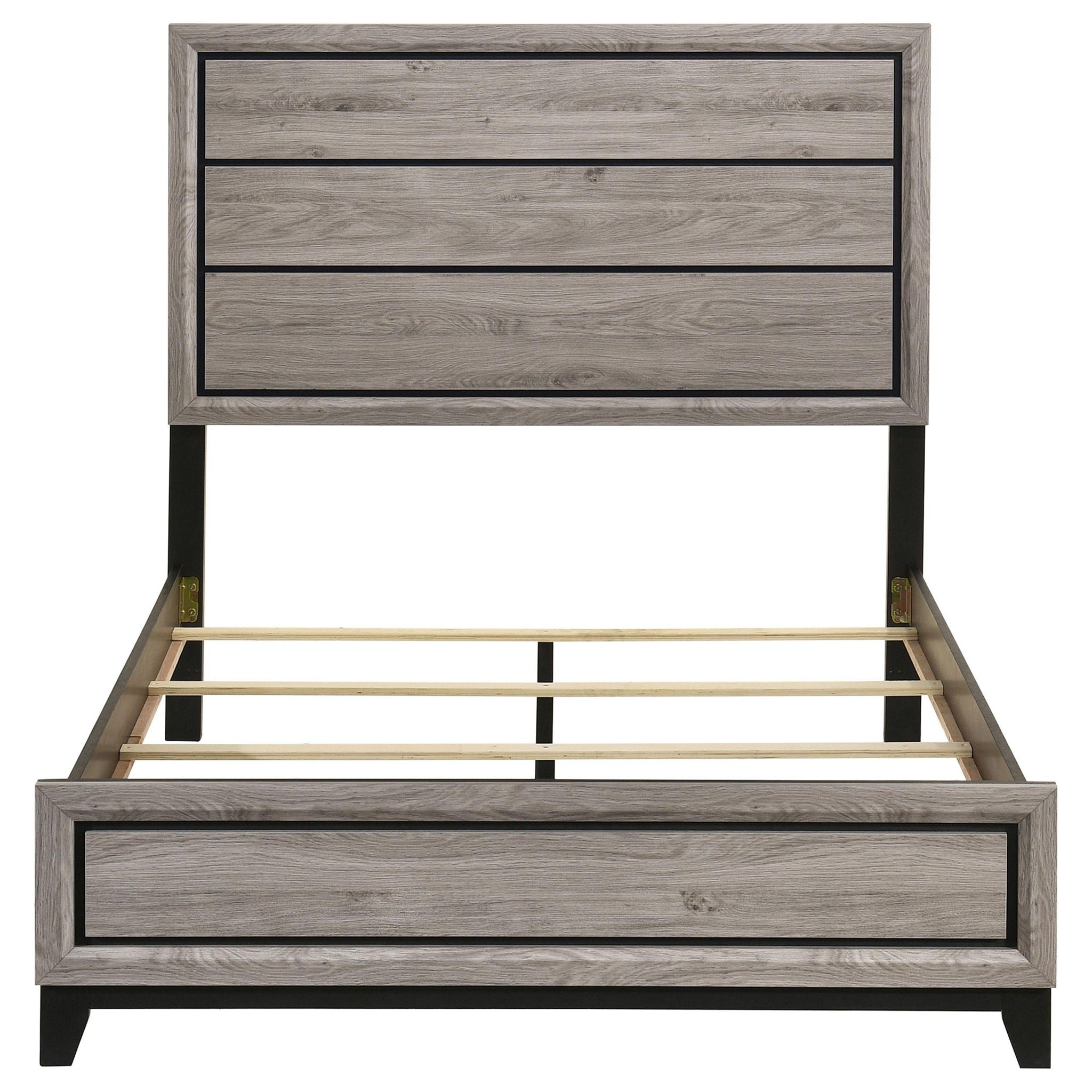 Watson Wood Full Panel Bed Light Taupe