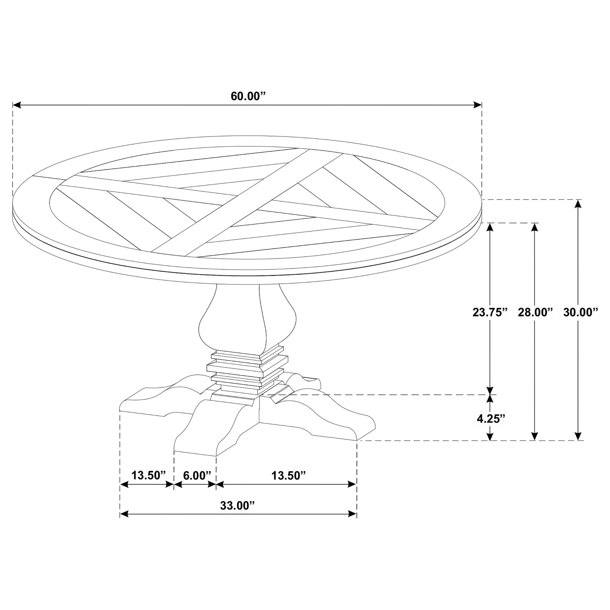 Rhea - Round Dining Table - Rustic