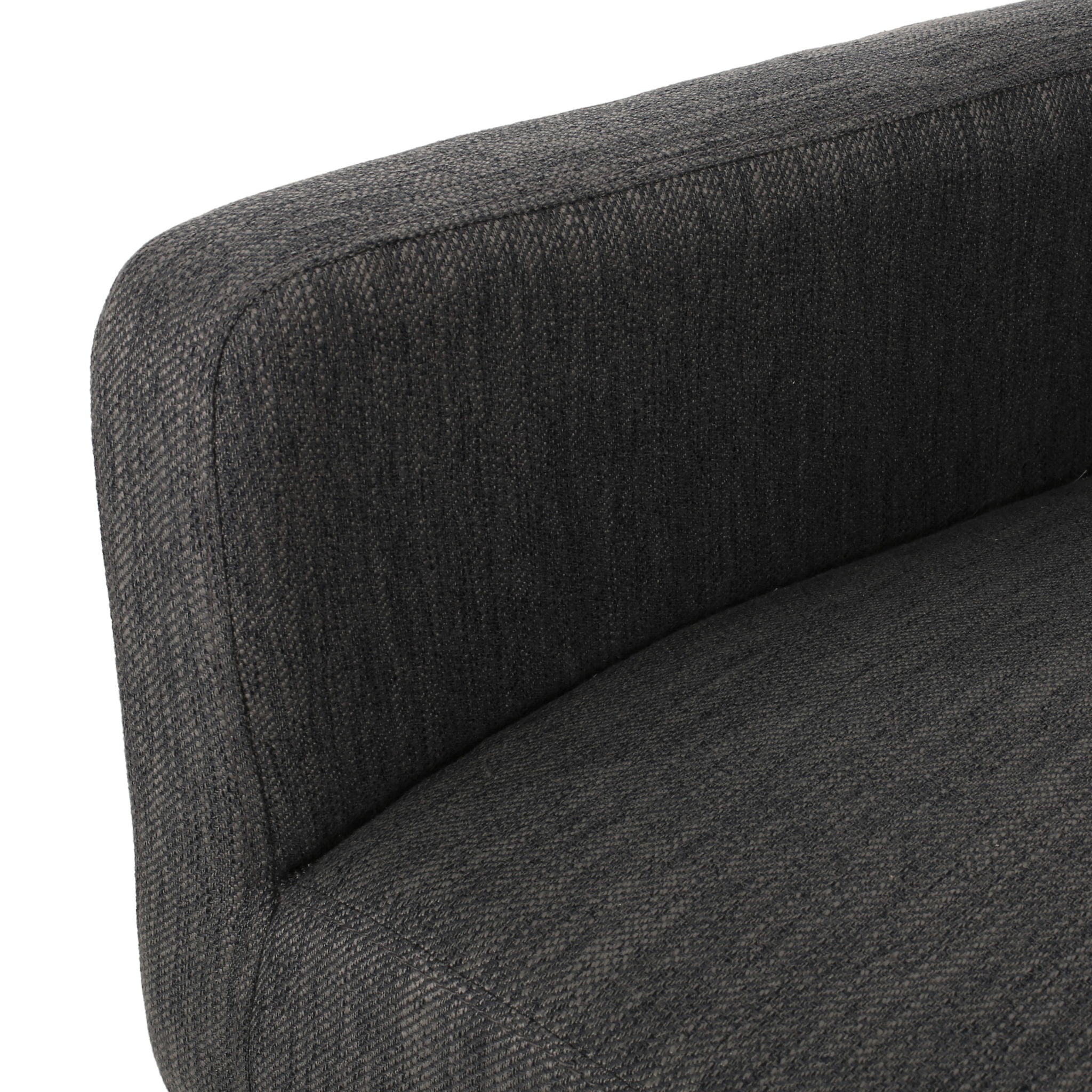 Contemporary Armchair With Track Arms - Charcoal