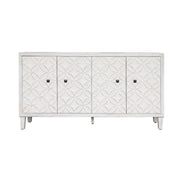 Accent Cabinet 4 Door Wooden Cabinet Sideboard Buffet Server Cabinet Storage Cabinet, For Living Room, Entryway, Hallway, Office, Kitchen And Dining Room - White Wash