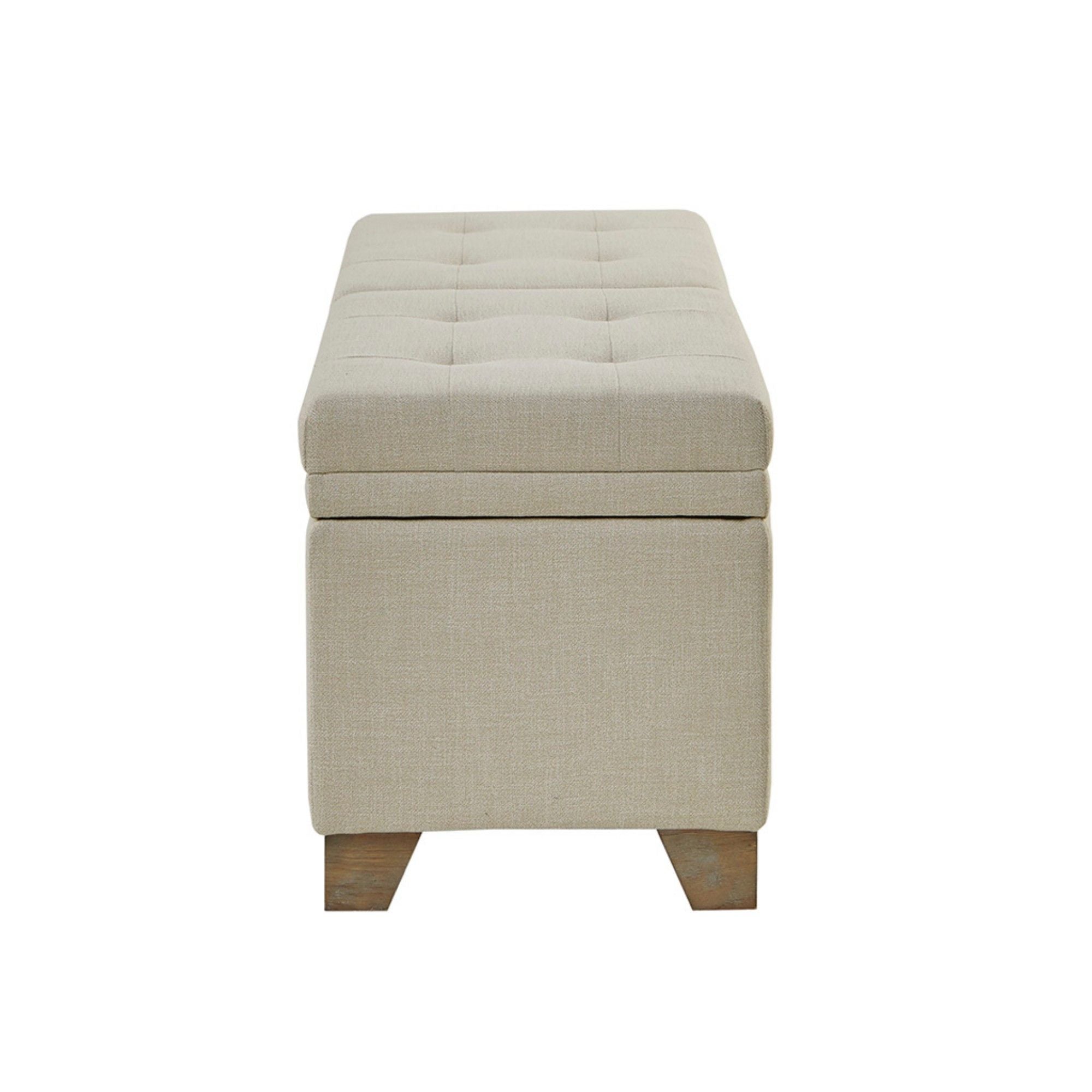 Soft Close Upholstered Storage Bench, Convenient Design