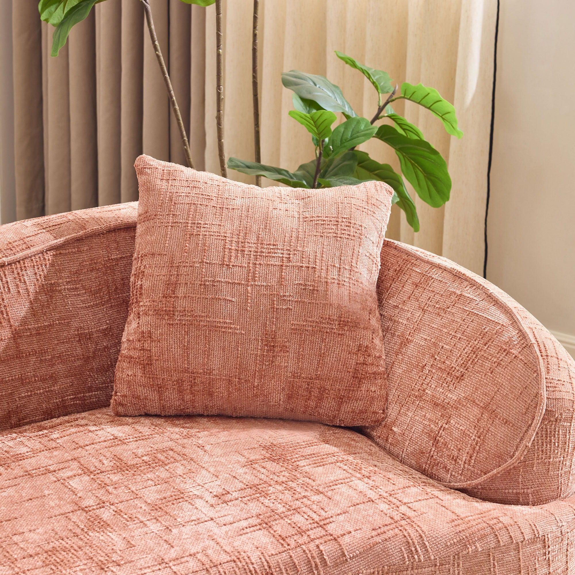 Curved Compressed Sofa, Nordic-Style Design For Living Room