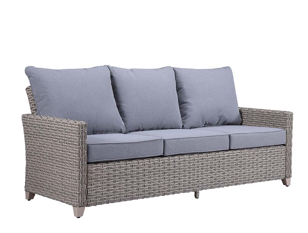 ACME Greeley - Patio Set - Gray Fabric & Gray Finish | Meri Furniture