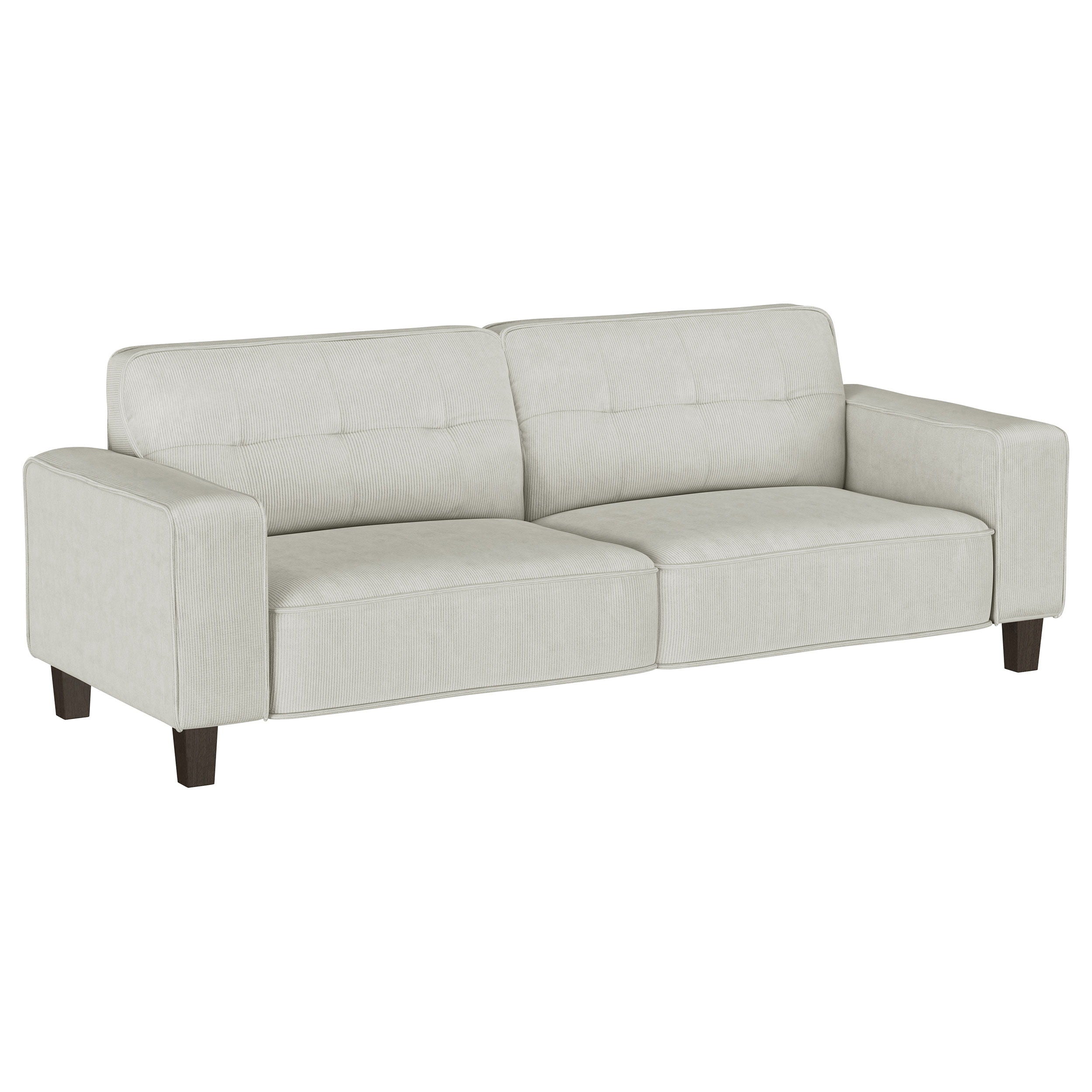 Coaster Fine Furniture Deerhurst - Upholstered Track Arm Tufted Sofa - Greige | Meri Furniture