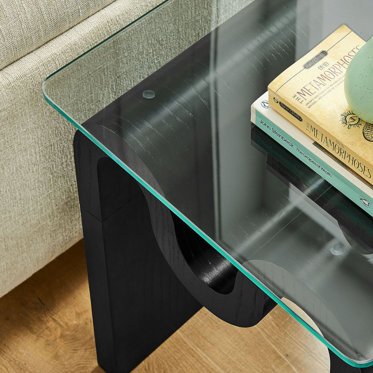 Ondine Glass Top Side Table by Modway