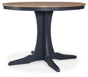 Signature Design by Ashley® Landocken - Brown / Blue - Round Dining Room Table | Meri Furniture