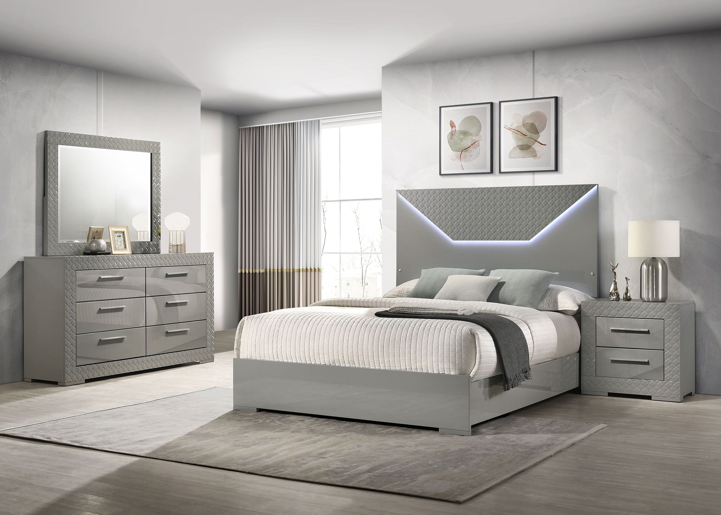 Coaster Fine Furniture Ives - Gloss Bedroom Set | Meri Furniture