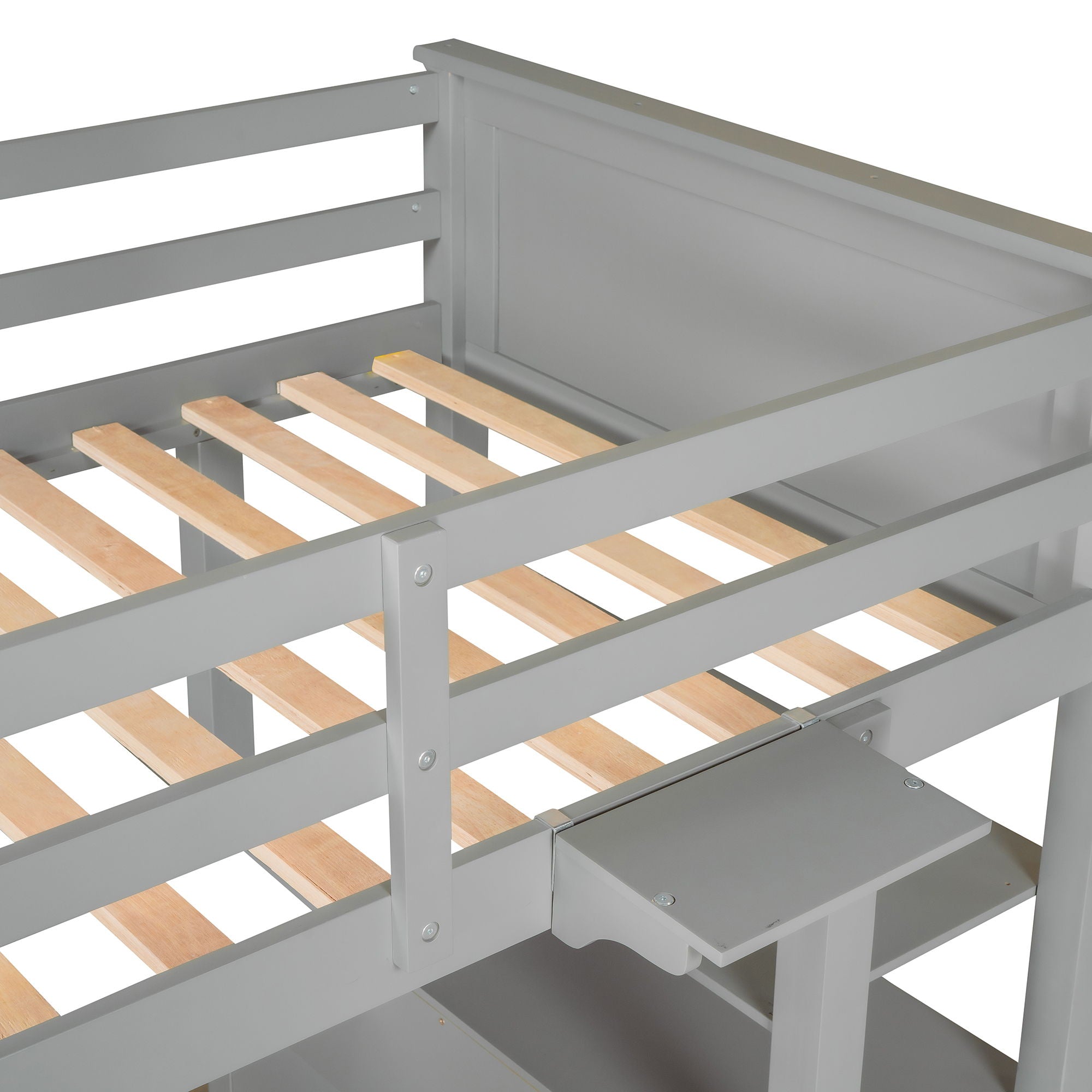 Loft Bed With Drawers With Desk And Shelves