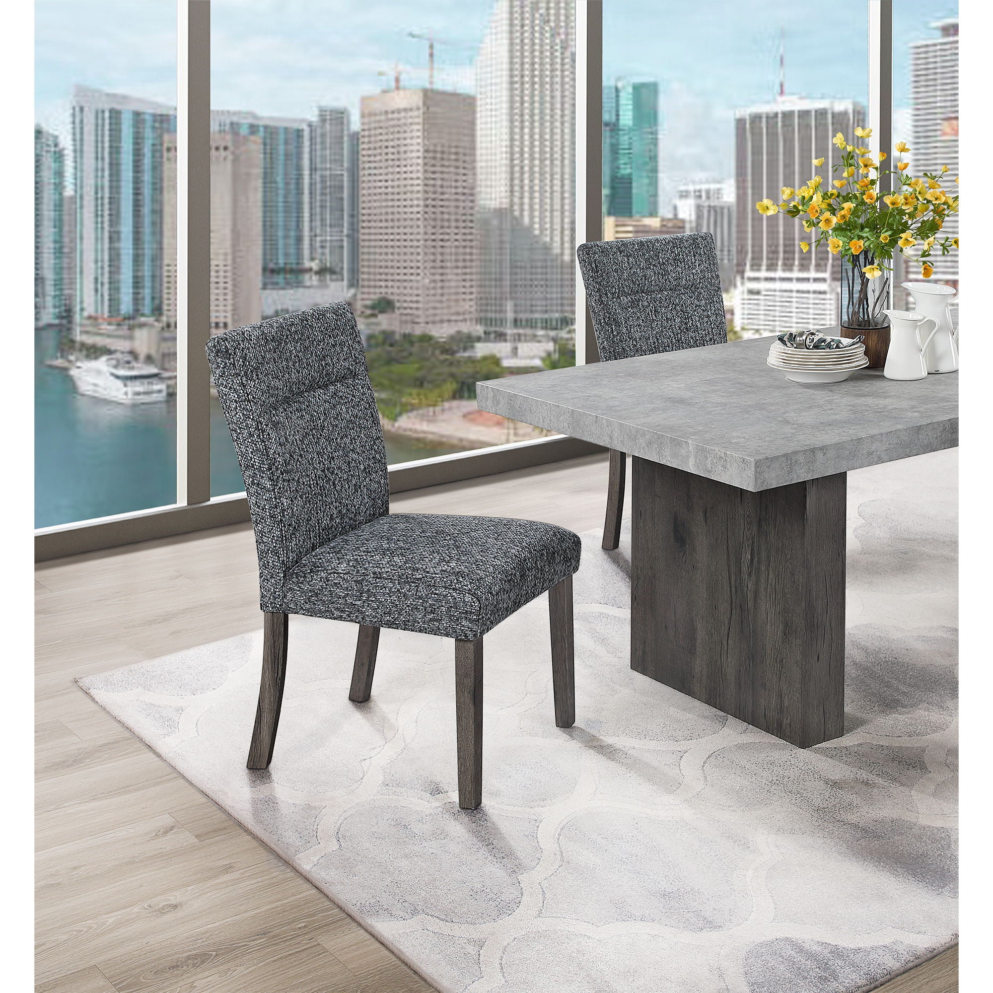 Sharon - Dining Chair With Extended Back (Set of 2) - Gray