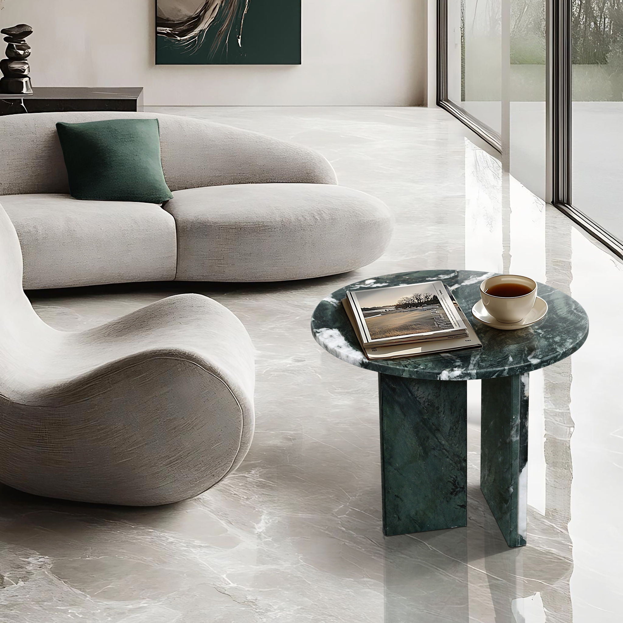 Luxury Coffee Table With Unique Veining, Unique Stone Design