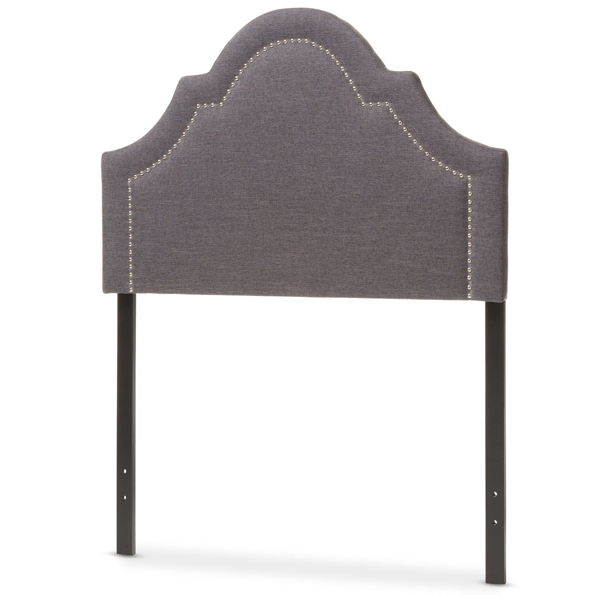 Rita Modern and Contemporary Dark Grey Fabric Upholstered Twin Size Headboard