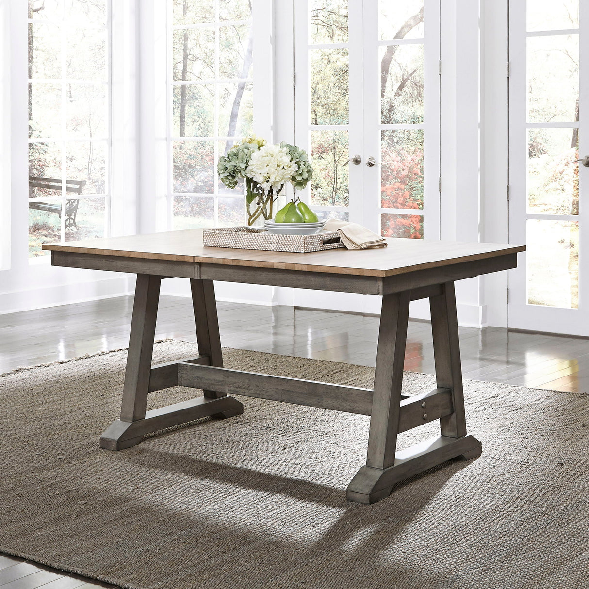 Liberty Furniture Lindsey Farm - Trestle Table | Meri Furniture