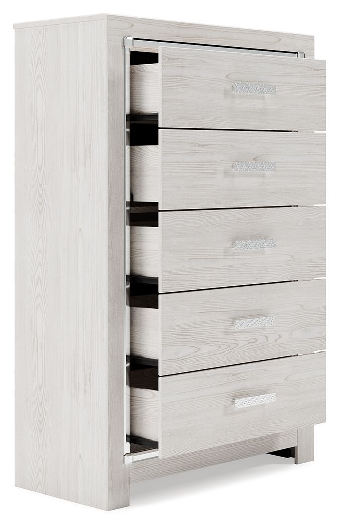 Ashley Furniture Altyra - White - Five Drawer Chest | Meri Furniture