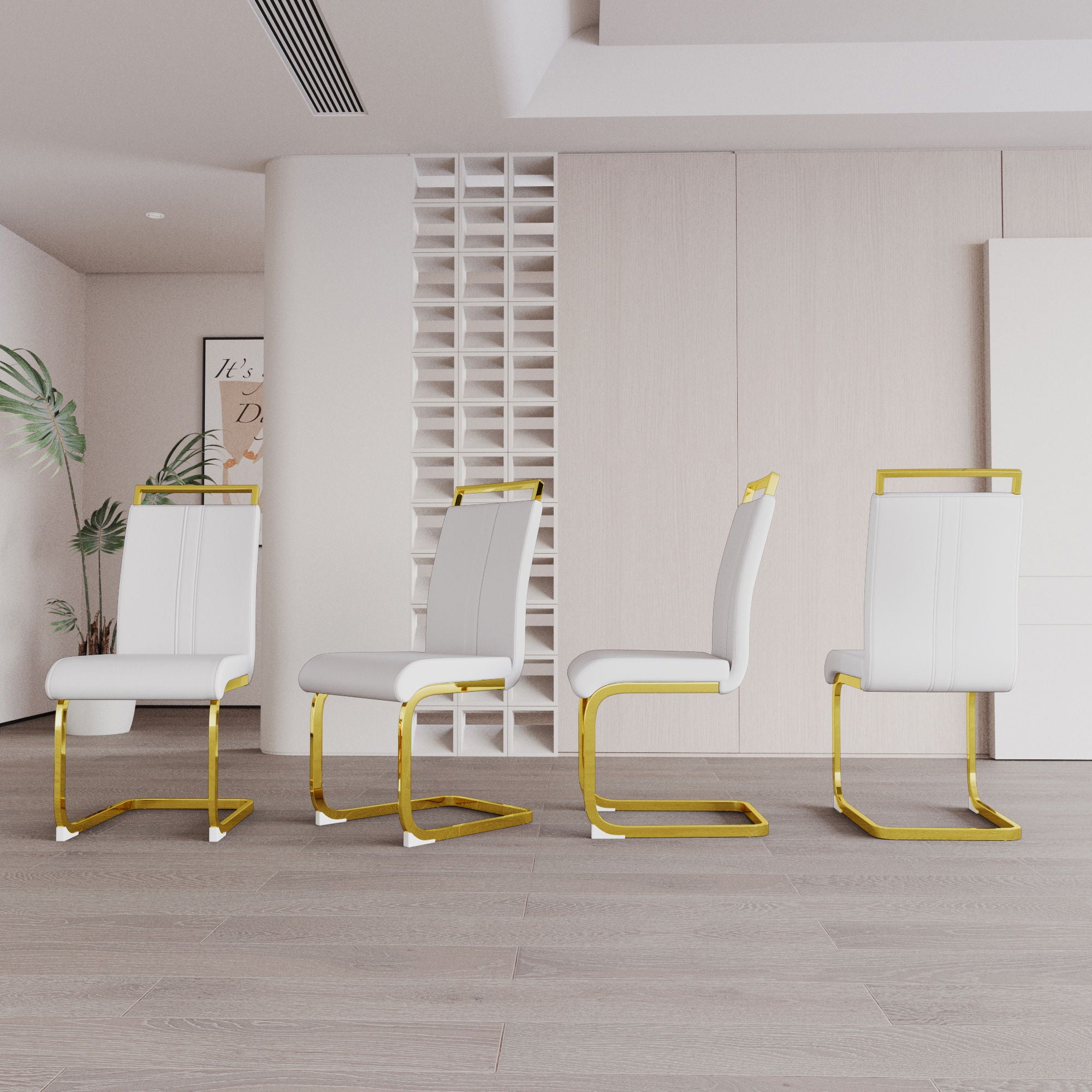 Side Dining Room Chair, Padded Seat High Back