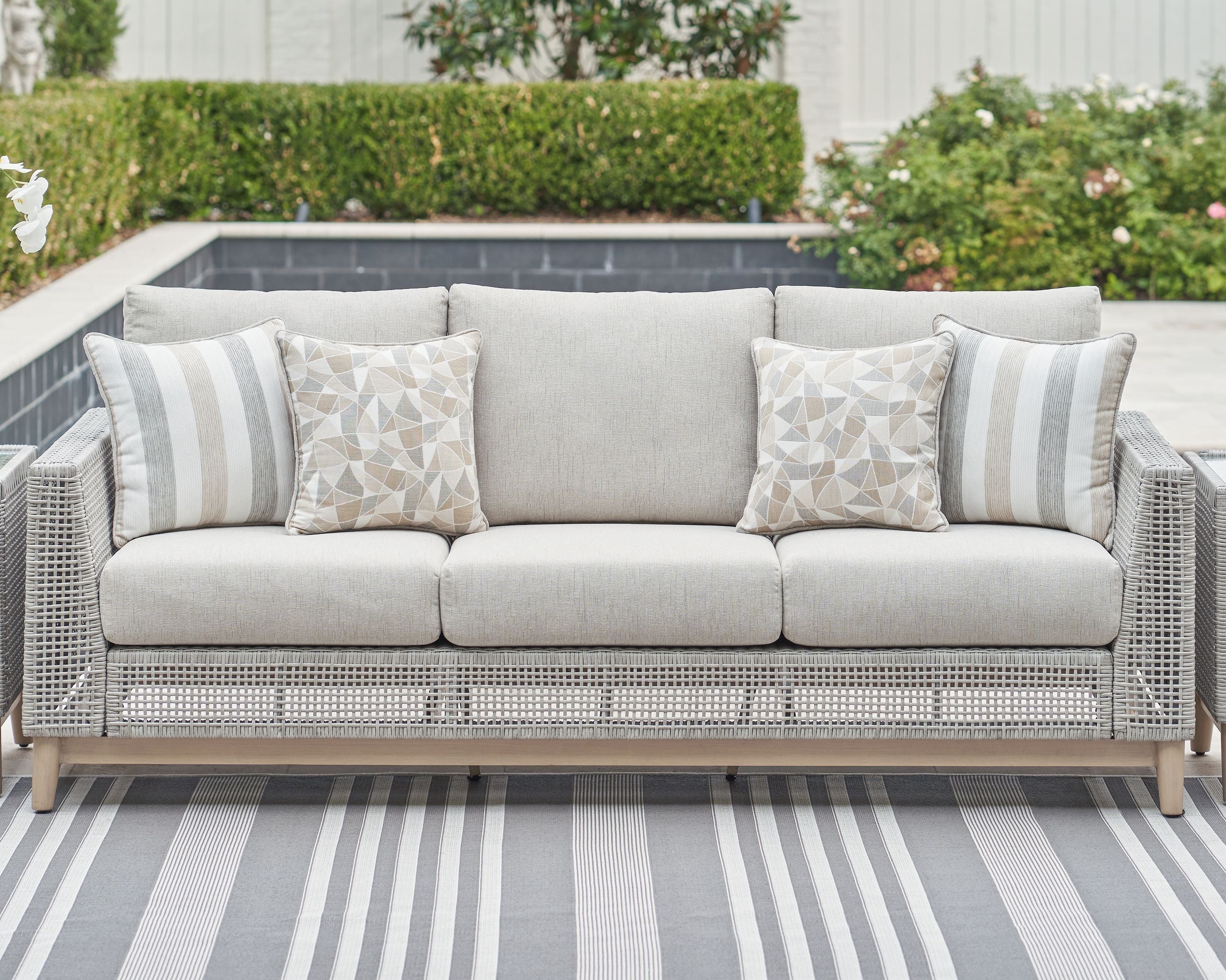 Signature Design by Ashley® Seton Creek - Gray - Sofa With Cushion | Meri Furniture