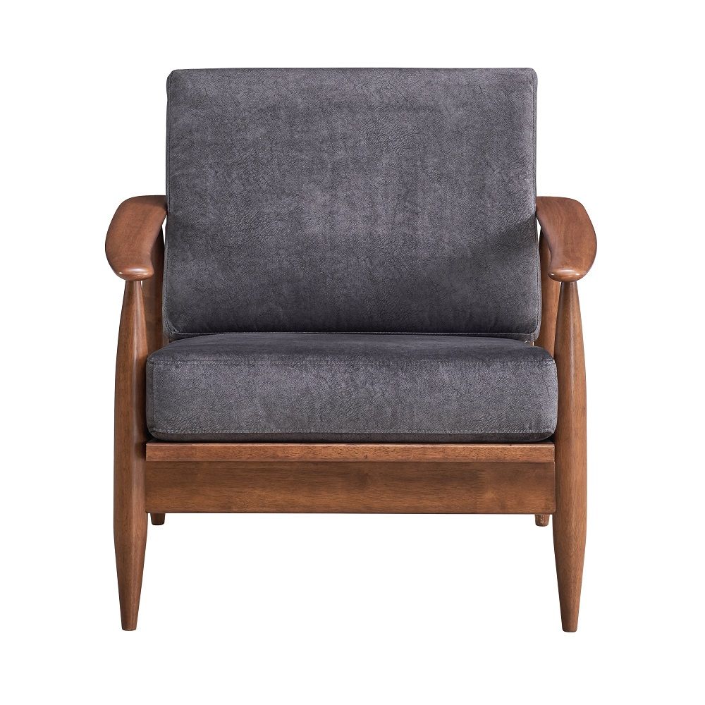 ACME Alisa - Accent Chair - Charcoal & Brown | Meri Furniture