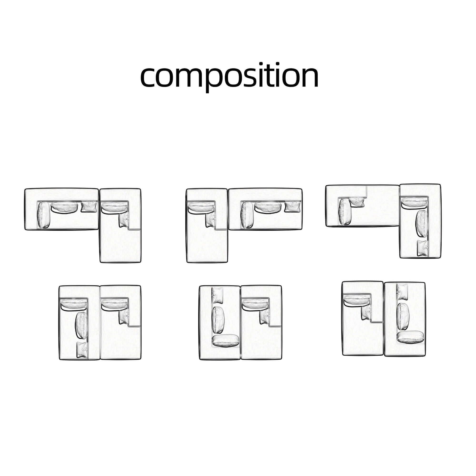 Modular Corner Sofa With Soft Linen Fabric