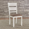 Liberty Furniture Brook Bay - Slat Back Upholstered Side Chair - White | Meri Furniture