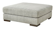 Ashley Furniture Regent Park - Pewter - Oversized Accent Ottoman | Meri Furniture