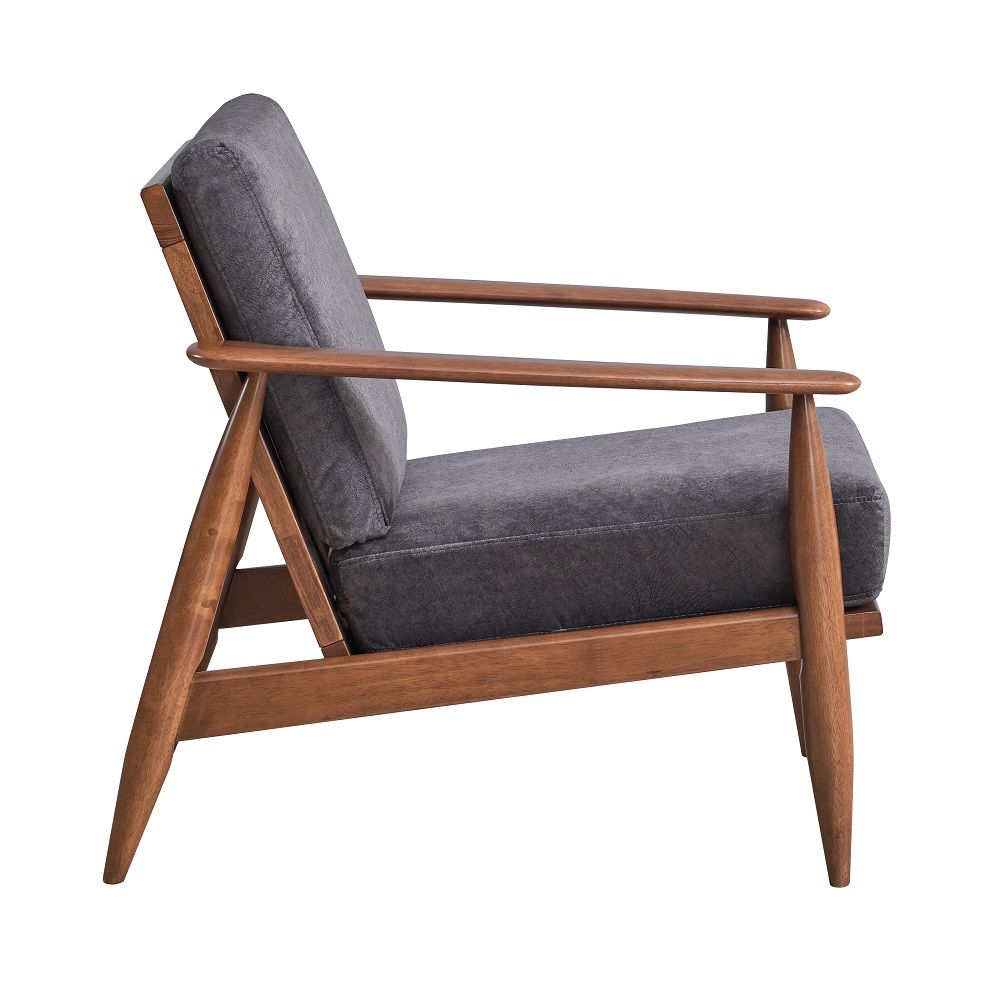 ACME Alisa - Accent Chair - Charcoal & Brown | Meri Furniture
