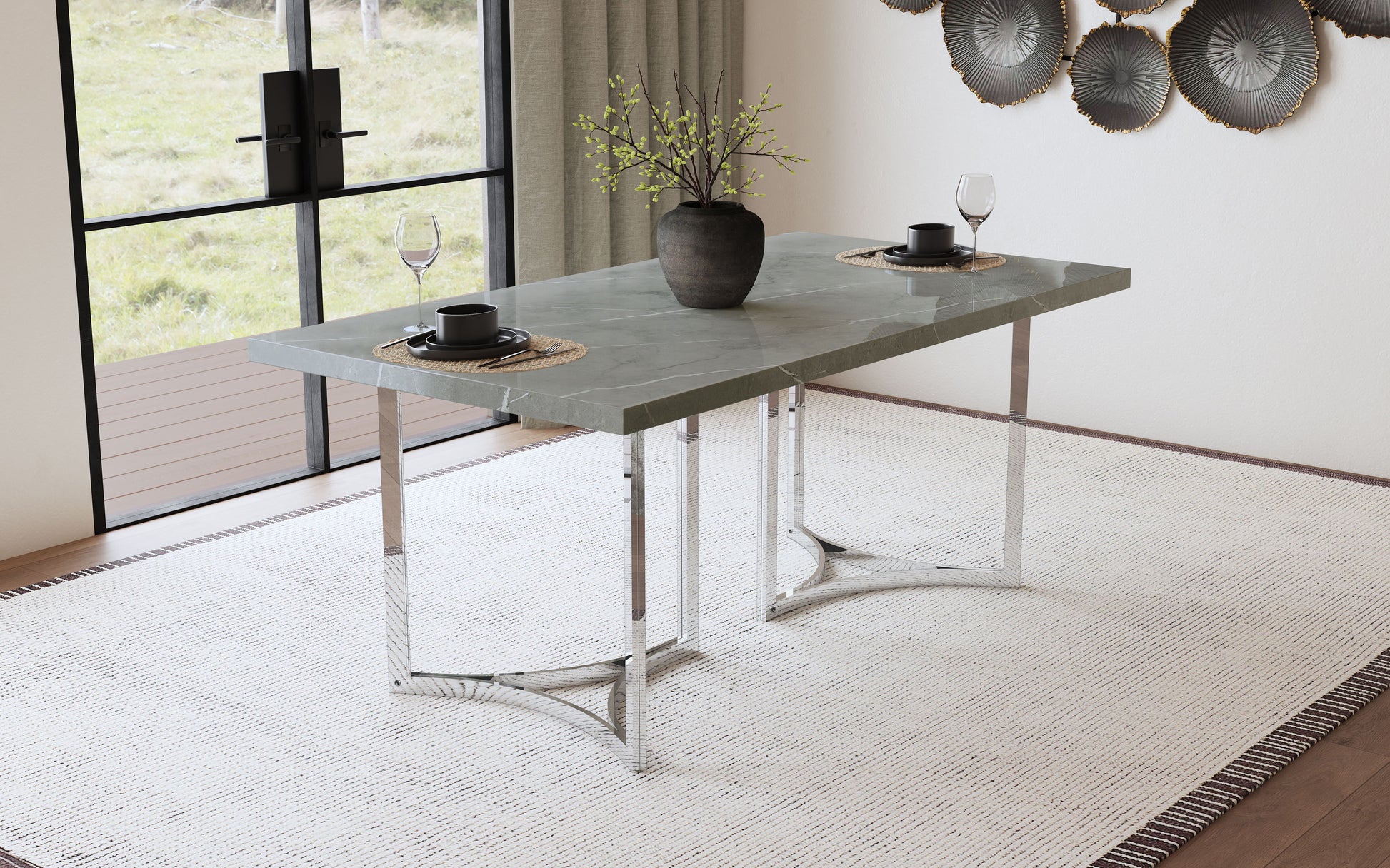 Coaster Fine Furniture Sterling - Rectangular Dining Table - Gray | Meri Furniture