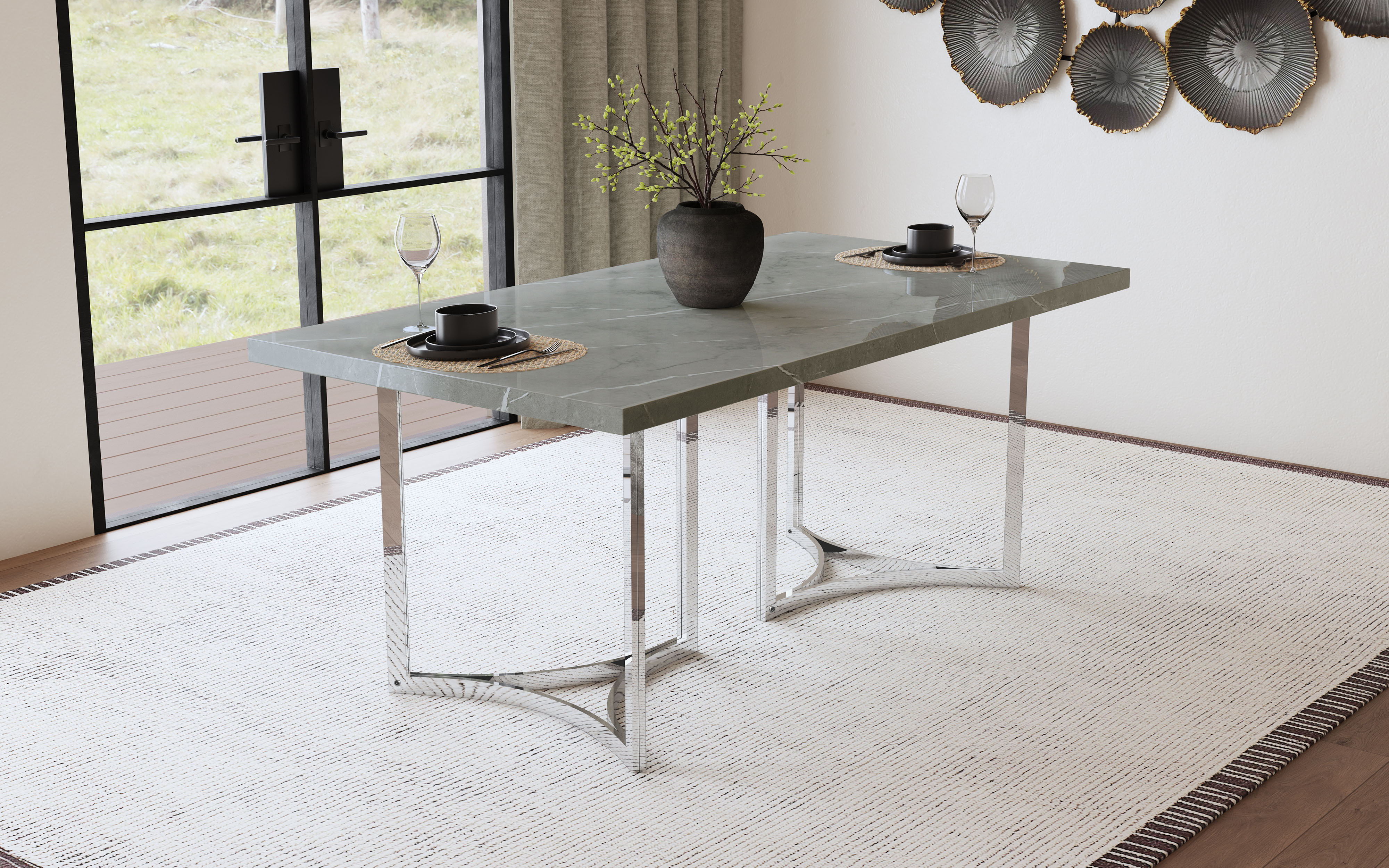 Coaster Fine Furniture Sterling - Rectangular Dining Table - Gray | Meri Furniture