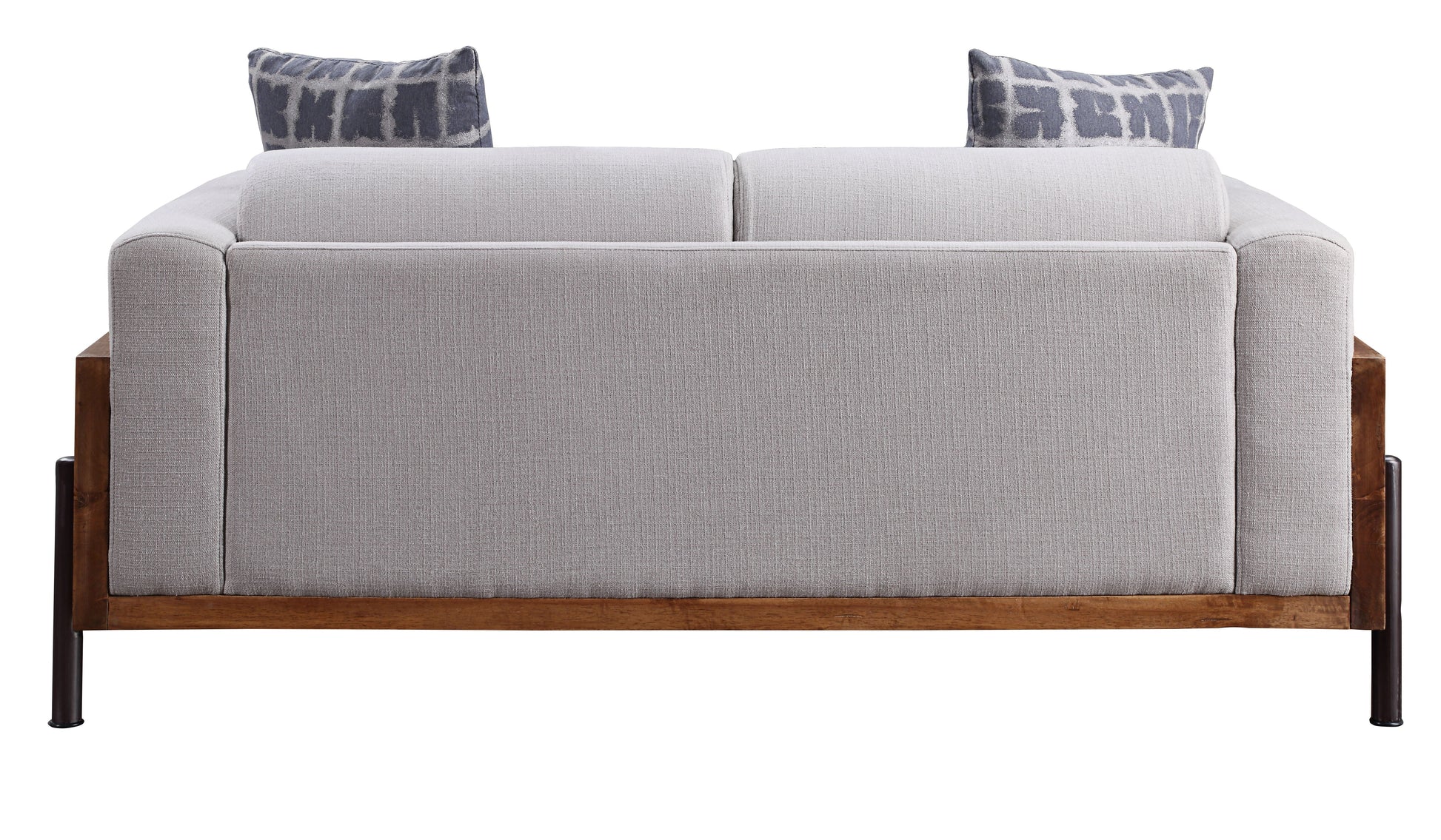 ACME Pelton - Loveseat - Fabric & Walnut | Meri Furniture