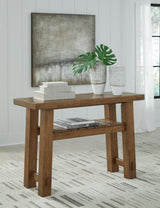 Signature Design by Ashley® Mackifeld - Warm Brown - Sofa Table | Meri Furniture