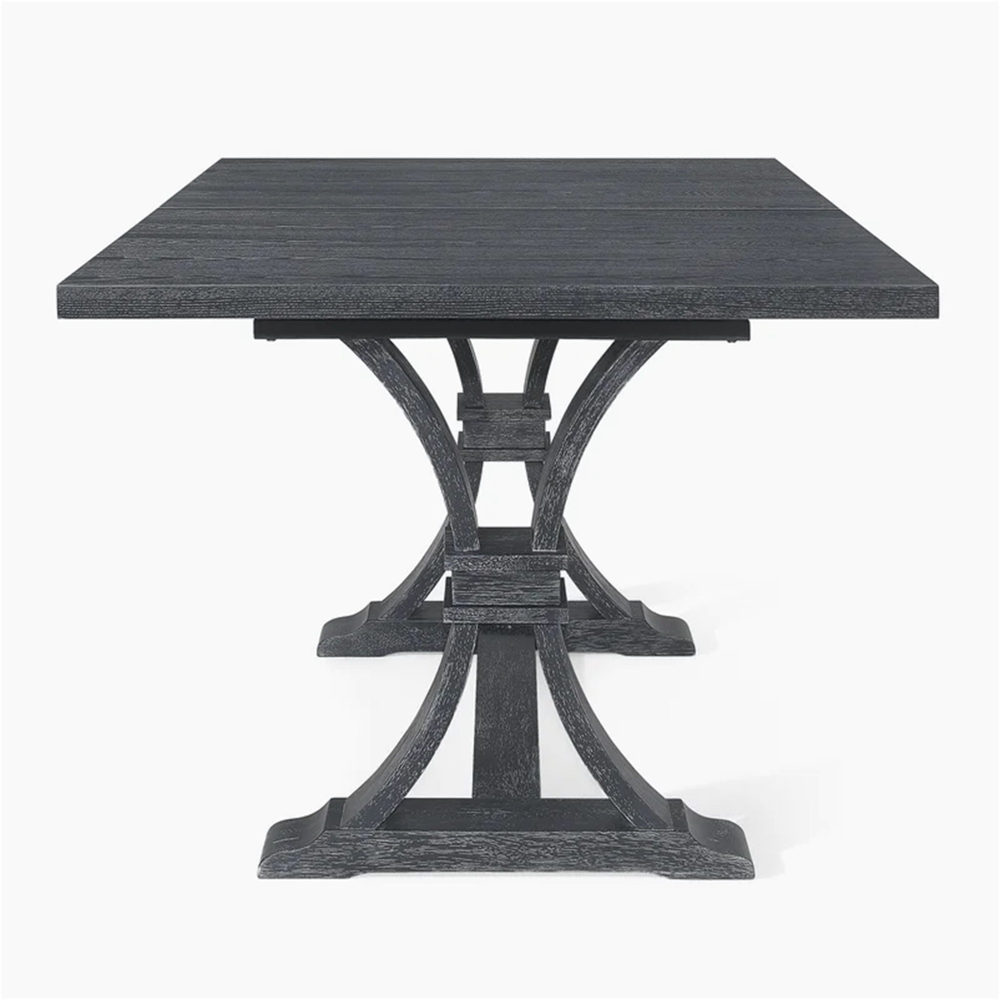 Devingo - Extendable Dining Table Rustic Style - Gray