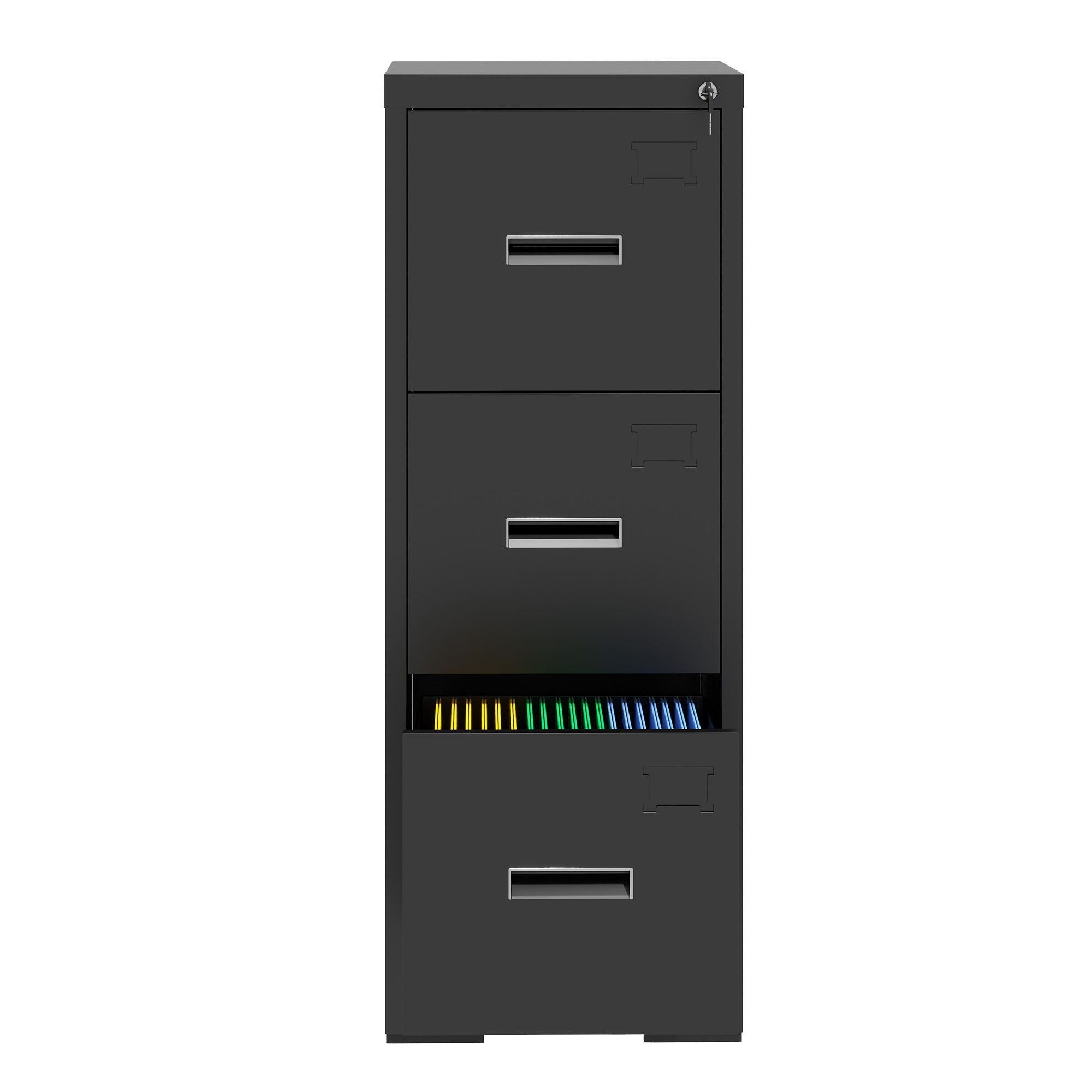 Modern Drawer Metal Vertical File Cabinet With Lock And Card Slot For Office