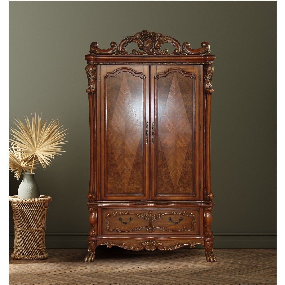 ACME Dresden - Wardrobe/TV Armoire - Cherry Oak | Meri Furniture
