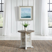 River Place - Round Chairside Table - White
