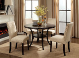 Furniture of America Kaitlin - Round Dining Table - Light Walnut / Beige | Meri Furniture