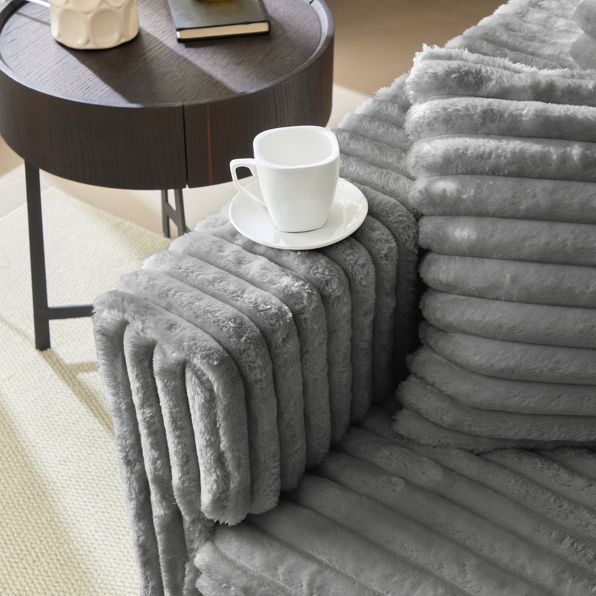 Modern Comfy Upholstered 4 Seat Sofa Cloud Couch,Deep Seat With Soft Pillows